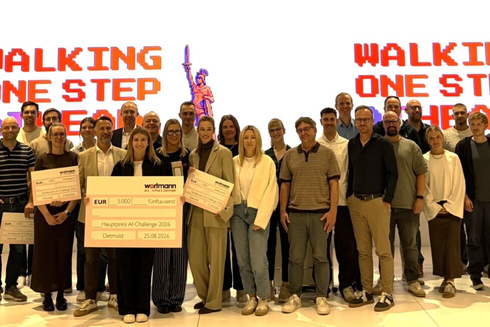 Wortmann Gruppe zeichnet Gewinner der ersten KI-Challenge in Detmold aus