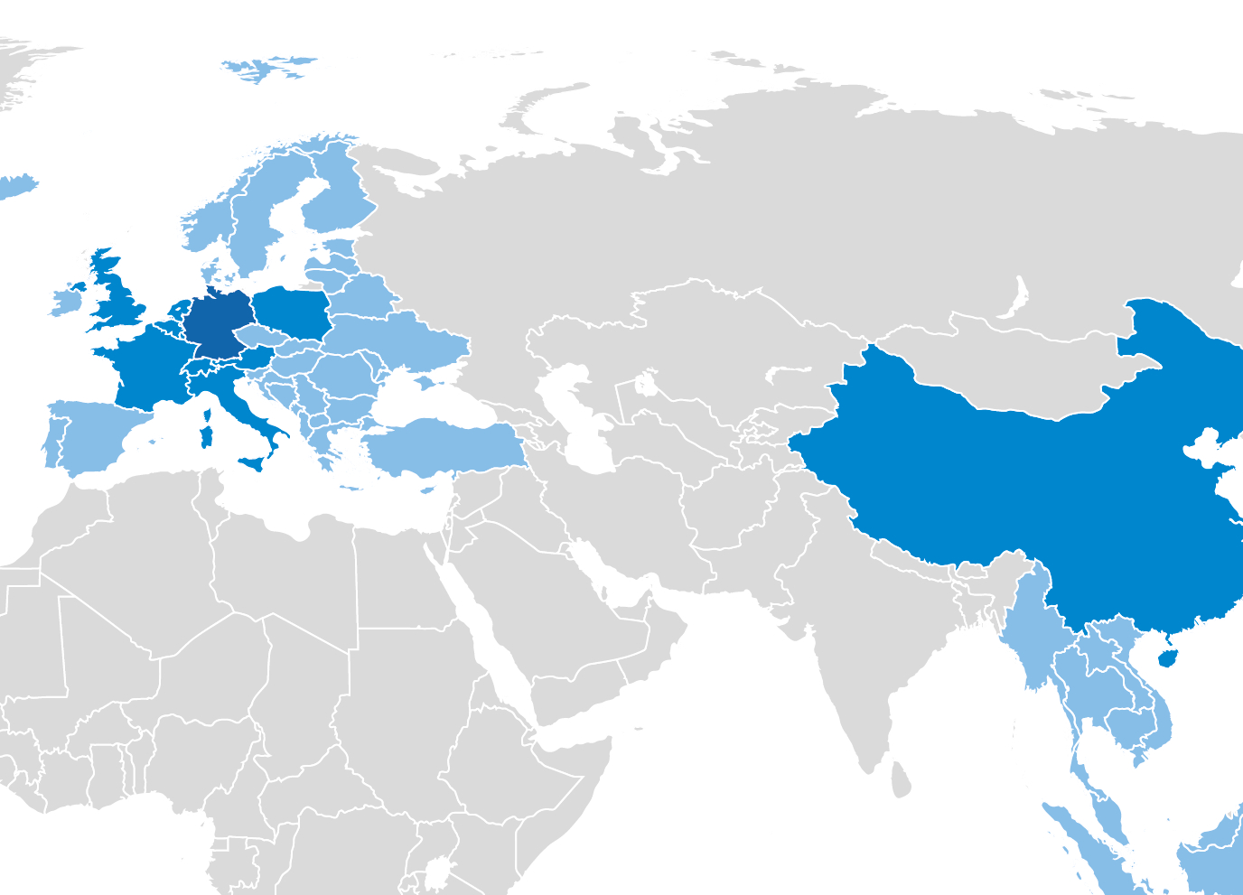 Verwurzelt in Ostwestfalen, t&auml;tig auf der ganzen Welt: Mit eigenen Gesellschaften und Vertriebspartnern st&auml;rkt Triflex die Pr&auml;senz auf internationalen M&auml;rkten. Grafik: Triflex